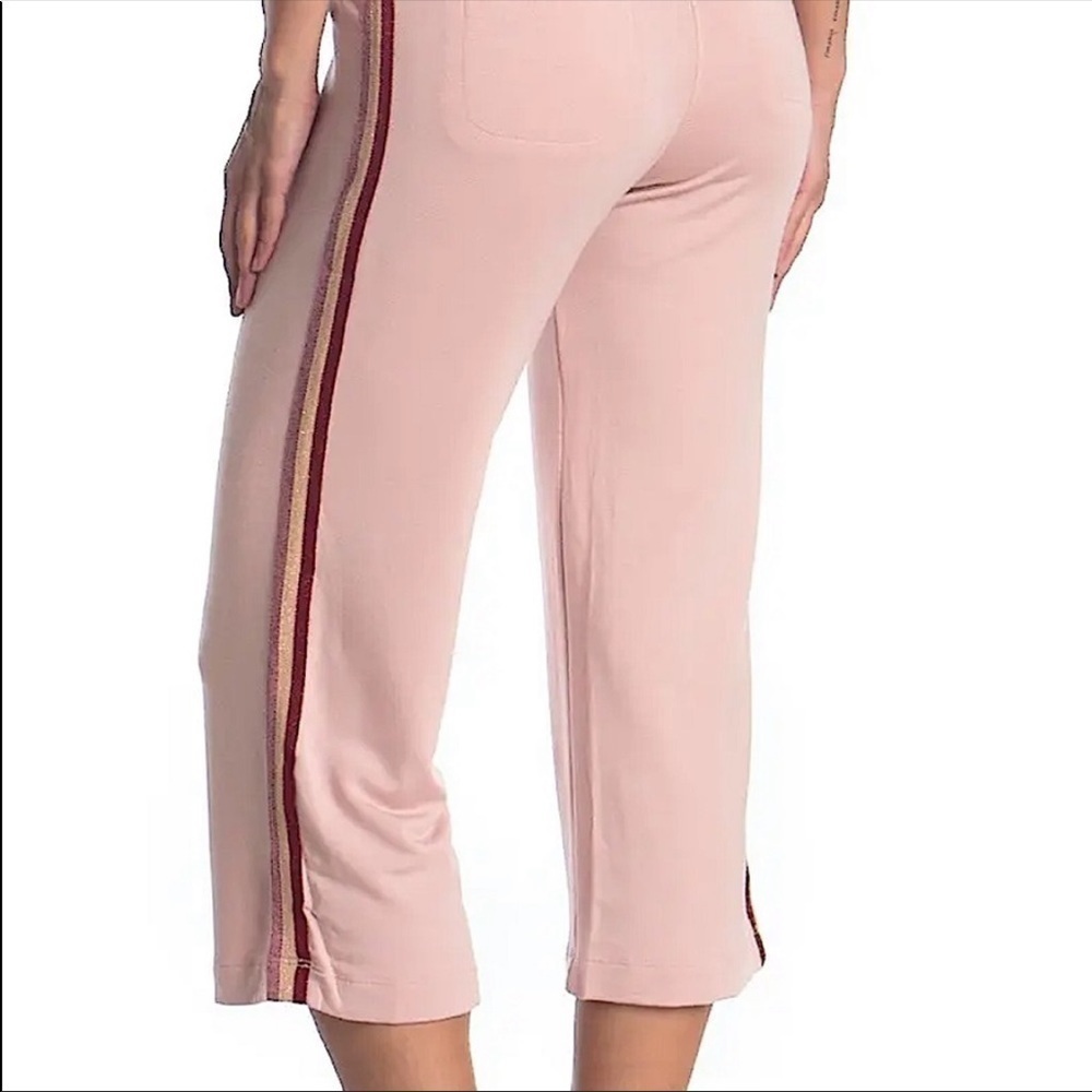 David Lerner x Revolve Pink Tie Waist Metallic Stripe Jumpsuit Size S - Picture 6 of 13